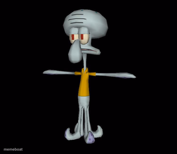 Squidward t-pose - meme generator image preview