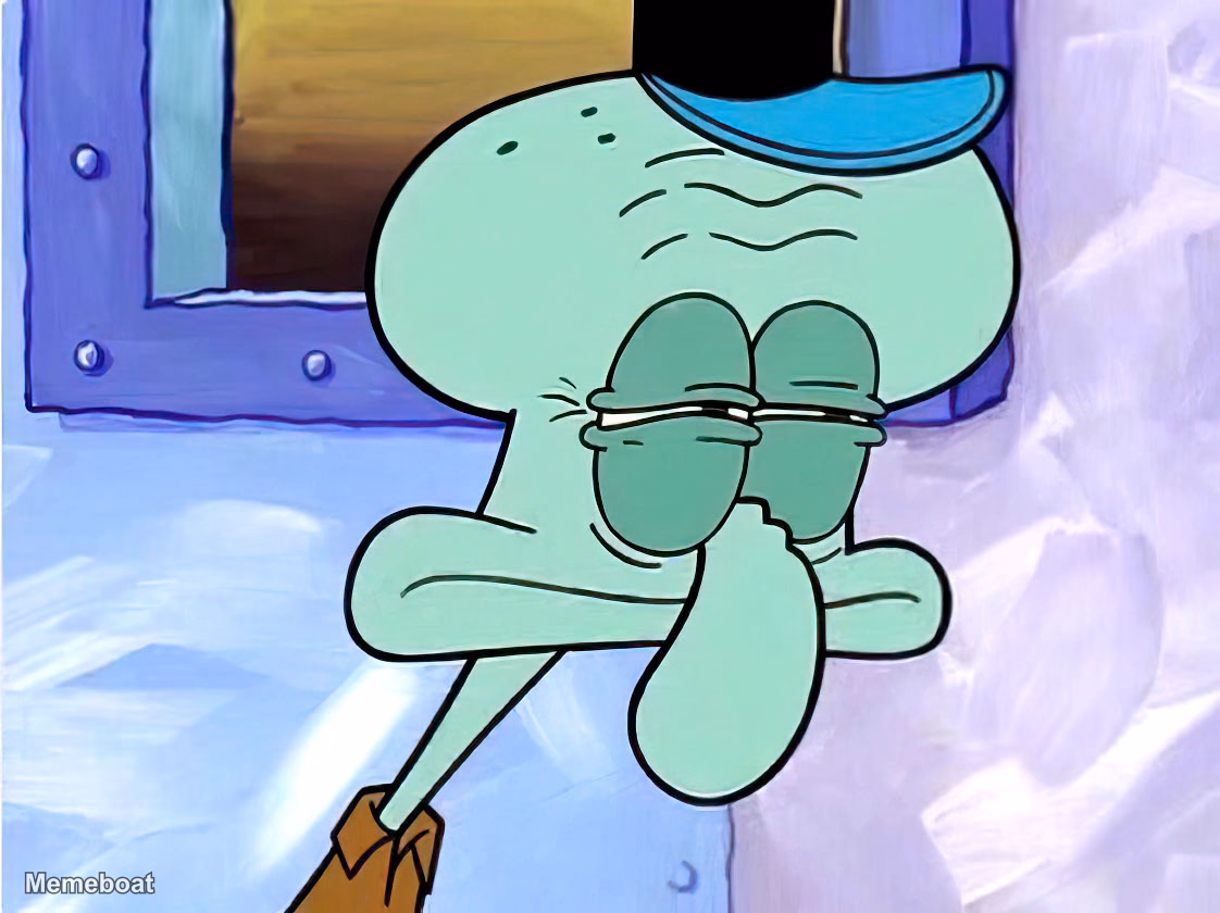 Squidward Thinking Hard - meme generator image preview