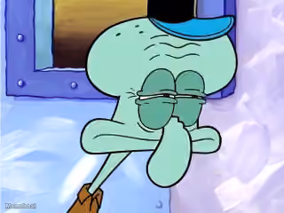 Squidward Thinking Hard