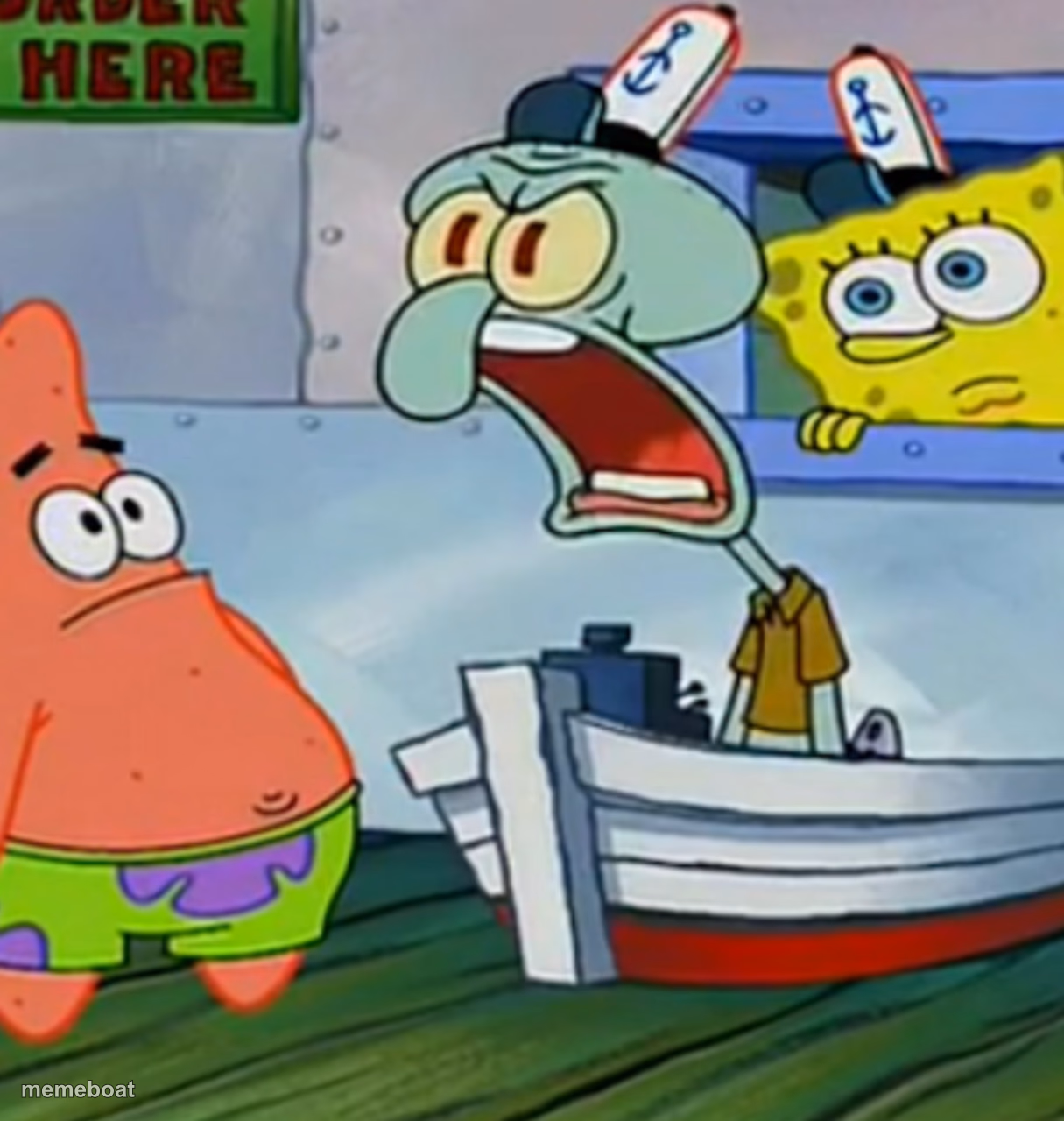 Squidward Yelling - meme generator image preview
