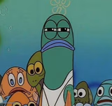 Squinting fish from Spongebob