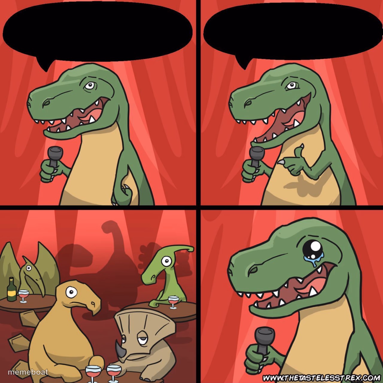 stand up dinosaur - meme generator image preview