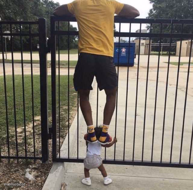 Standing on the shoulders of a baby - meme generator image preview