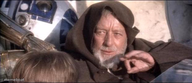 Star Wars Obi Wan Kenobi These aren't the droids you're looking - meme generator image preview