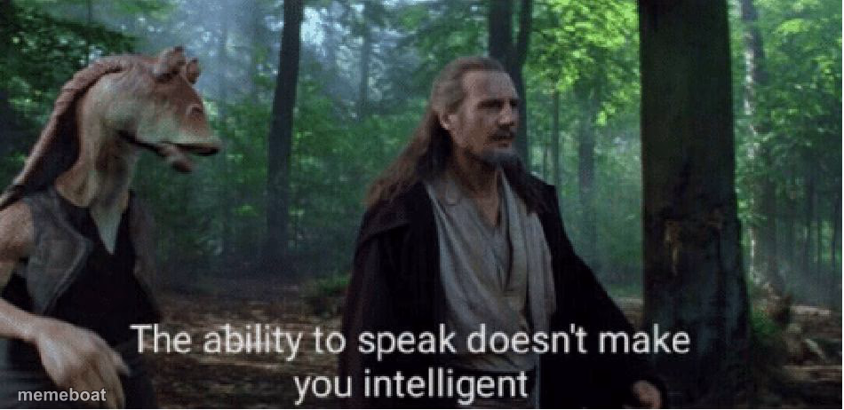 star wars prequel qui-gon ability to speak - meme generator image preview