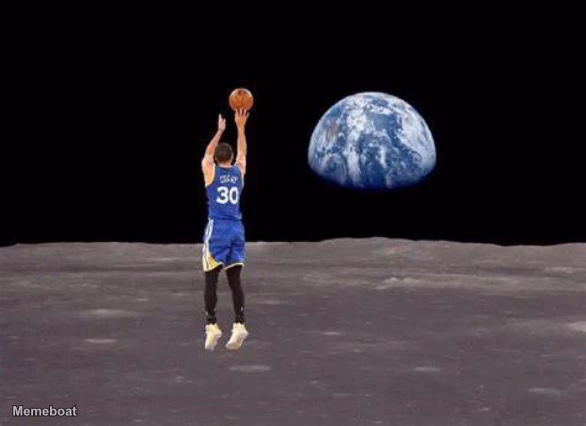 Stephen Curry Moon Shot - meme generator image preview