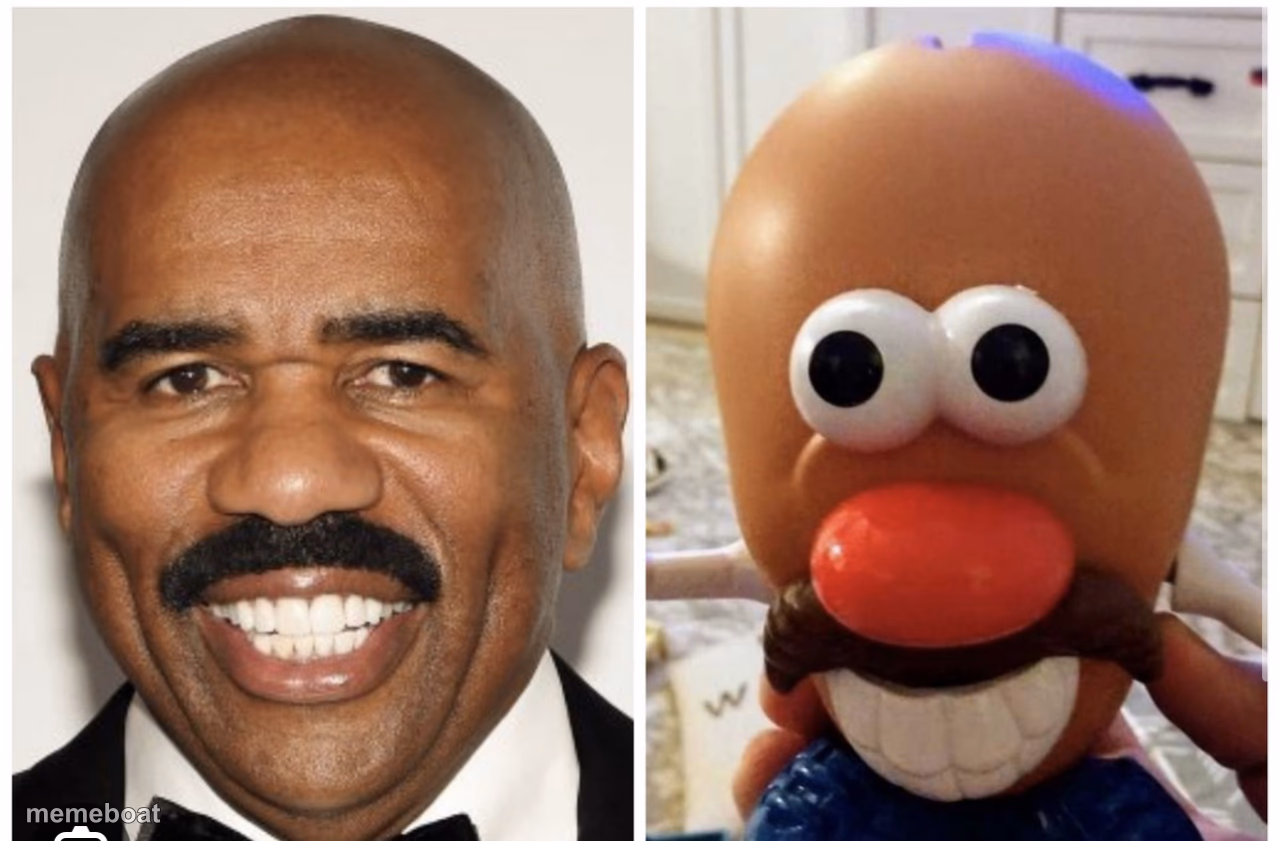 Steve Harvey=Upside down potato head - meme generator image preview