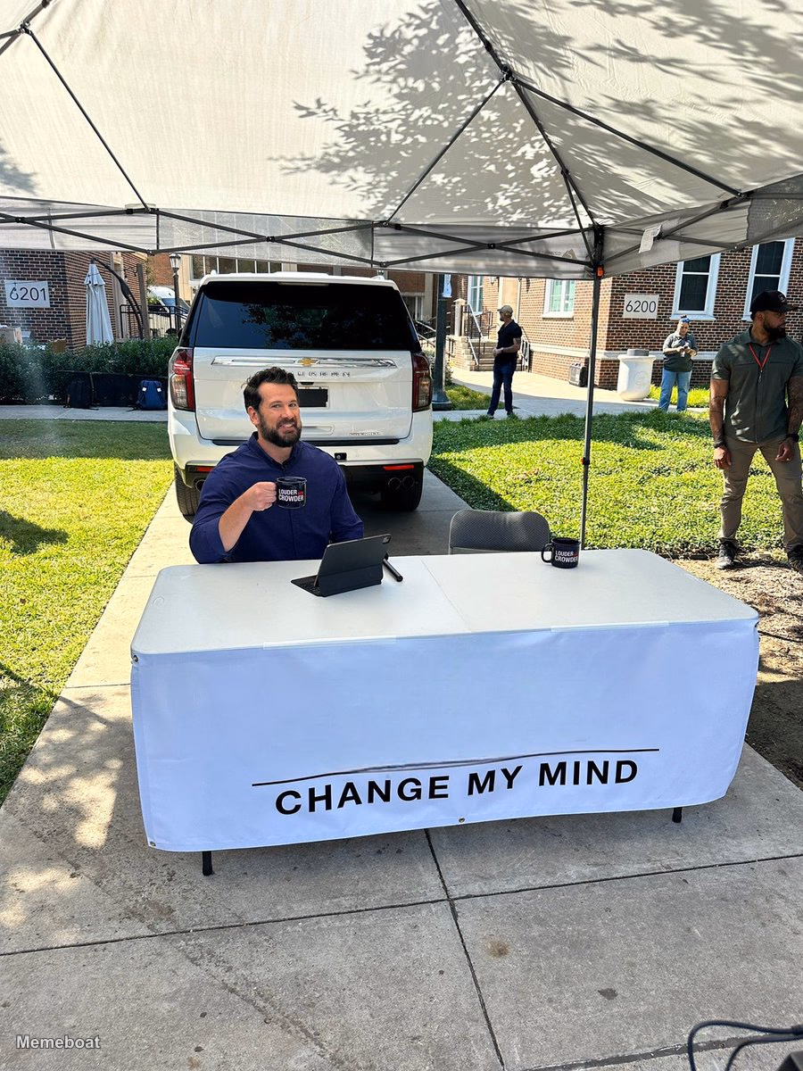 Steven Crowder's "Change My Mind" Table - meme generator image preview