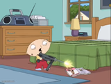 Stewie shooting magazine