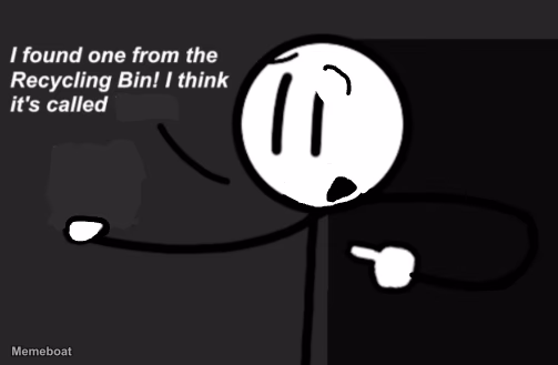 Recycling Bin Stickman - meme generator image preview