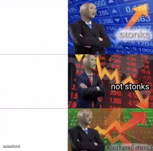 stonks not stonks confused stonks - meme generator image preview