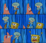 Stop it Patrick, you're scaring him! (Correct text boxes)