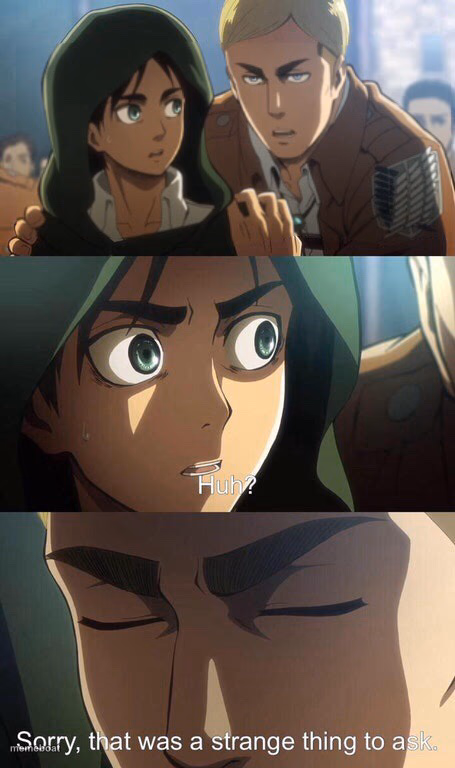 Strange question attack on titan - meme generator image preview