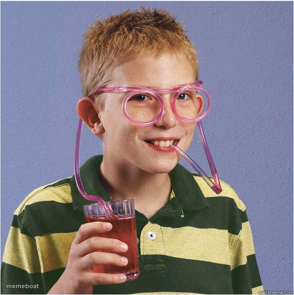 Straw glasses - meme generator image preview