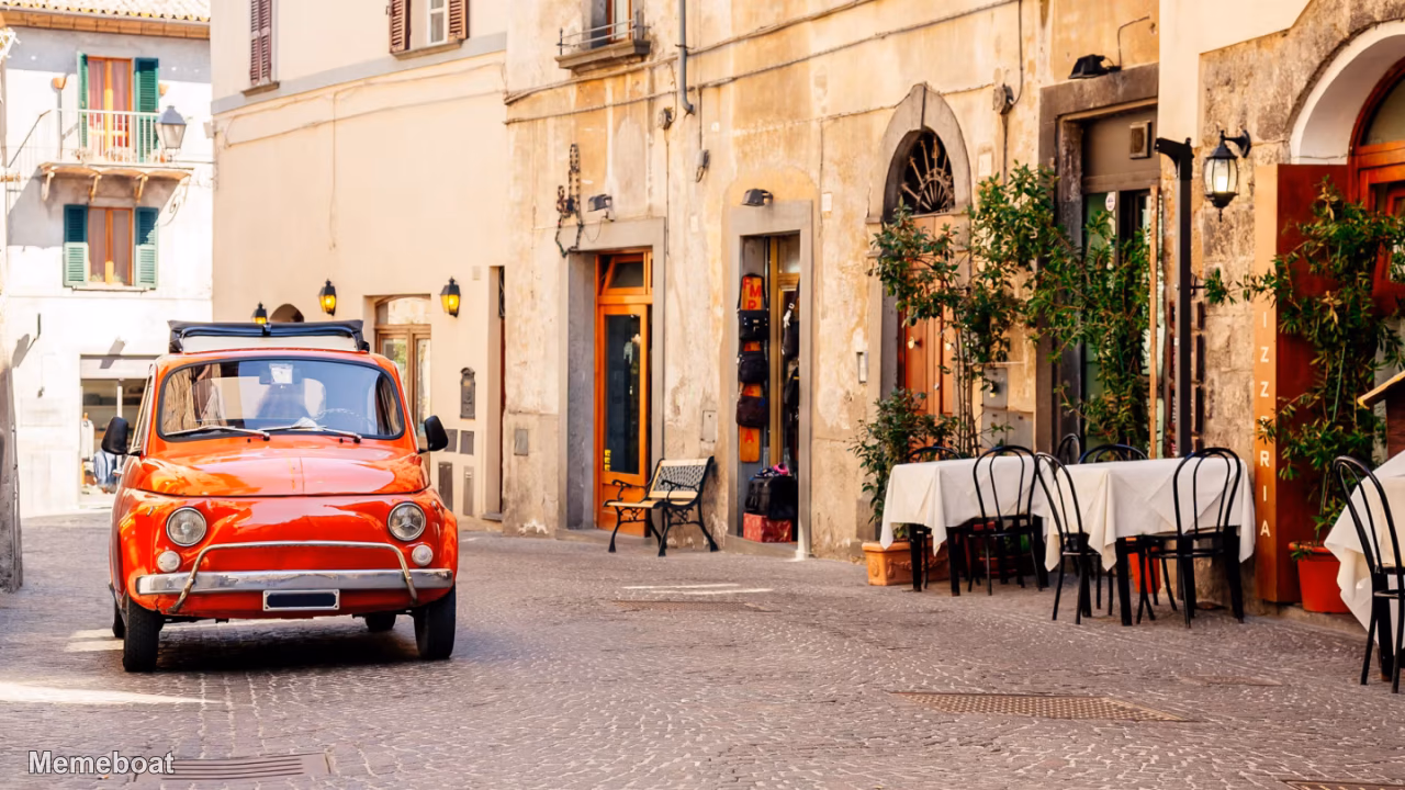 Red Fiat In Italy - meme generator image preview
