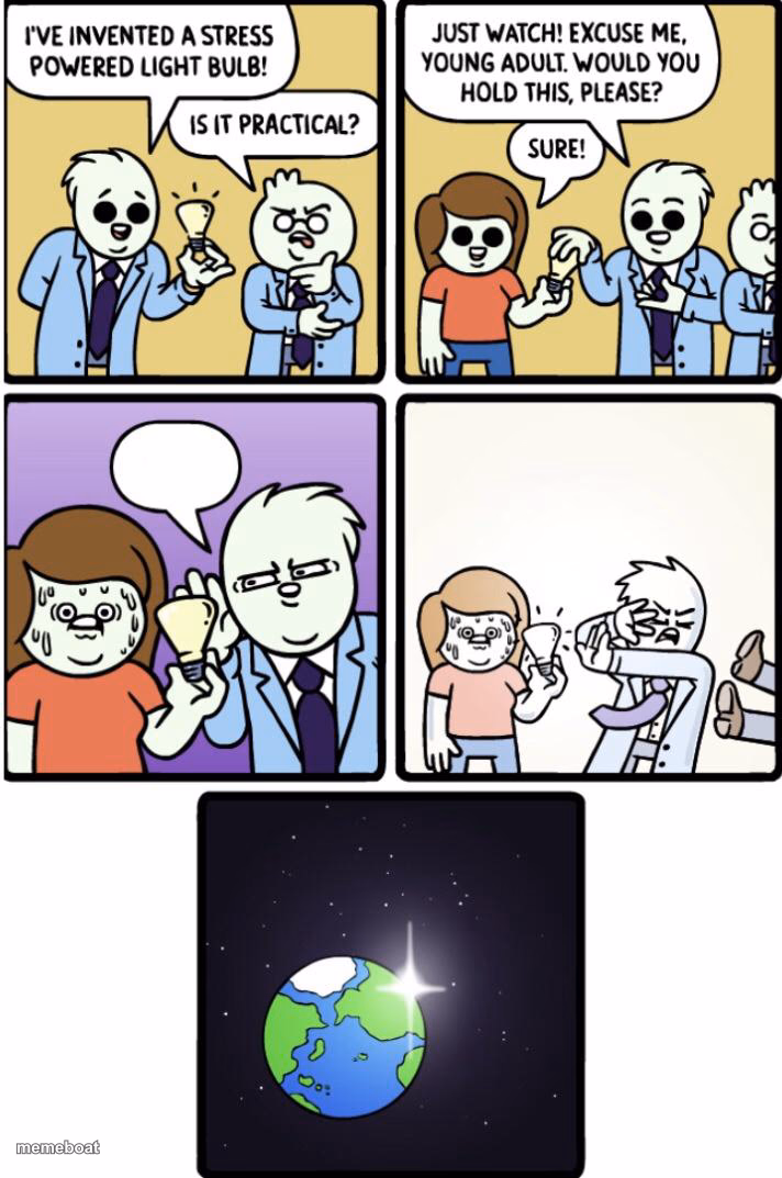 stress light bulb - meme generator image preview
