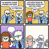 Stress powered light bulb