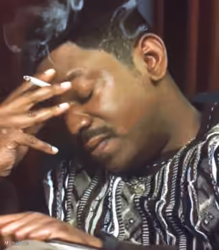 Stressed Martin Lawrence with Cigarette