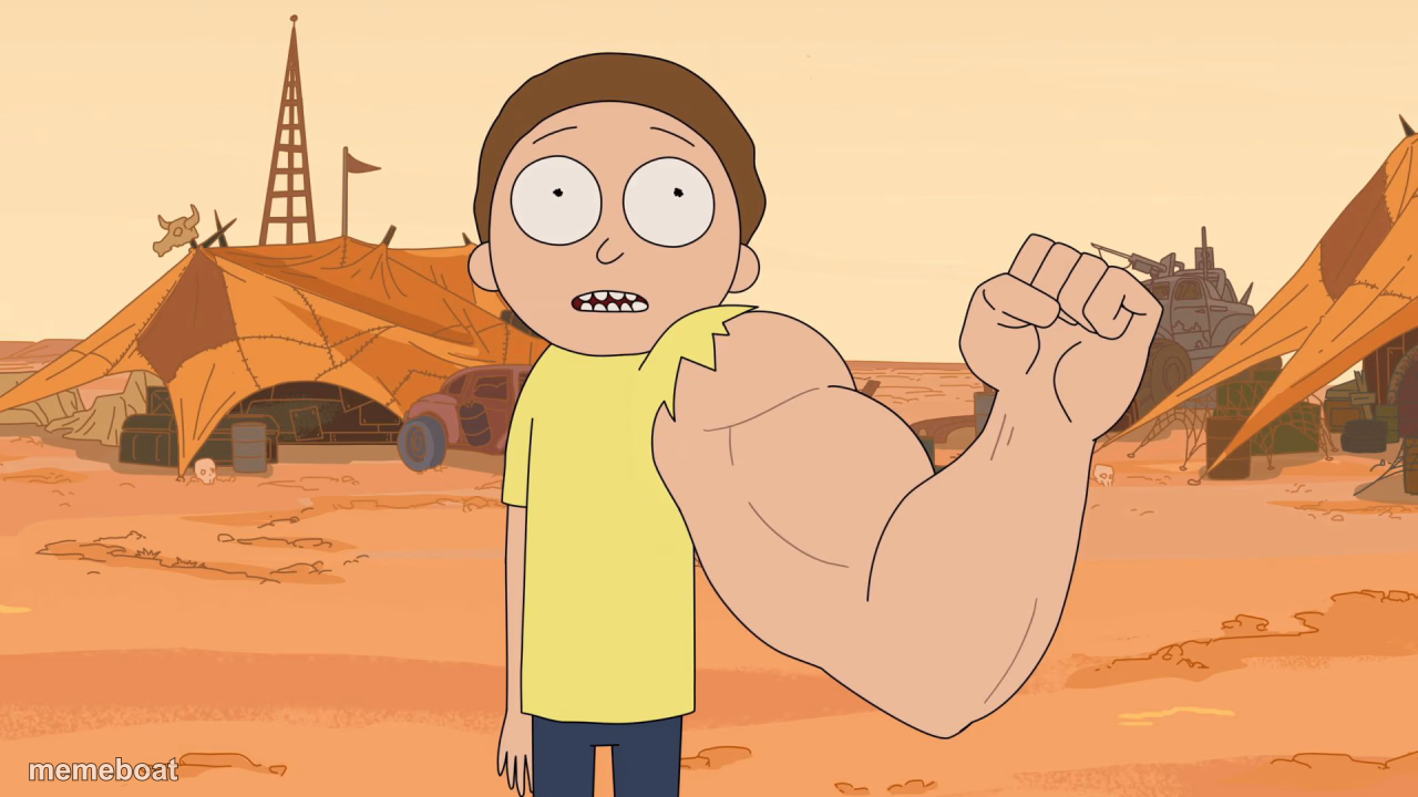 Strong arm Morty - meme generator image preview