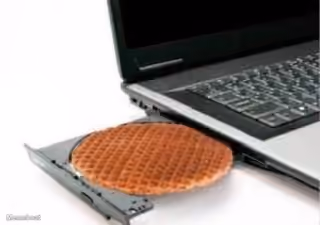 Stroopwafel In Laptop