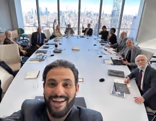 Succession Cast Boardroom Selfie