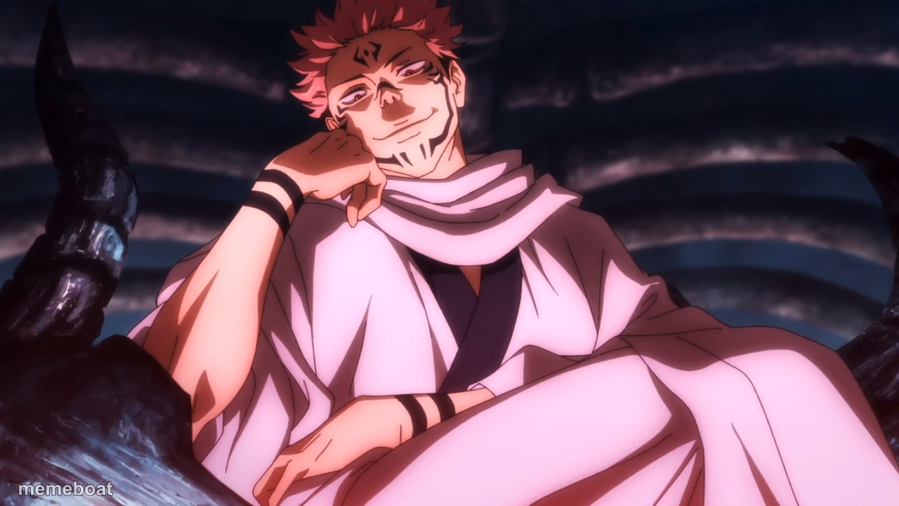 Sukuna on throne - meme generator image preview