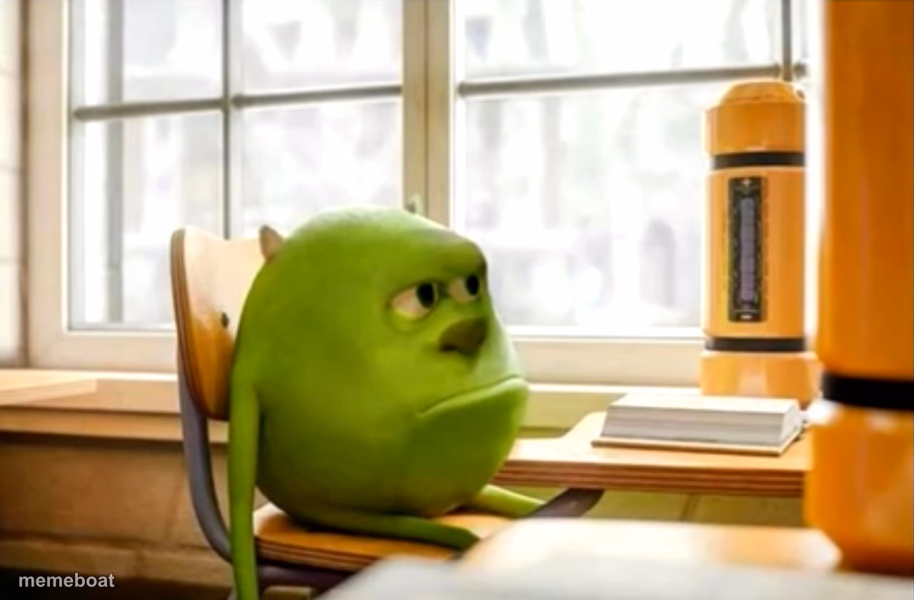 Sully wazowski desk - meme generator image preview