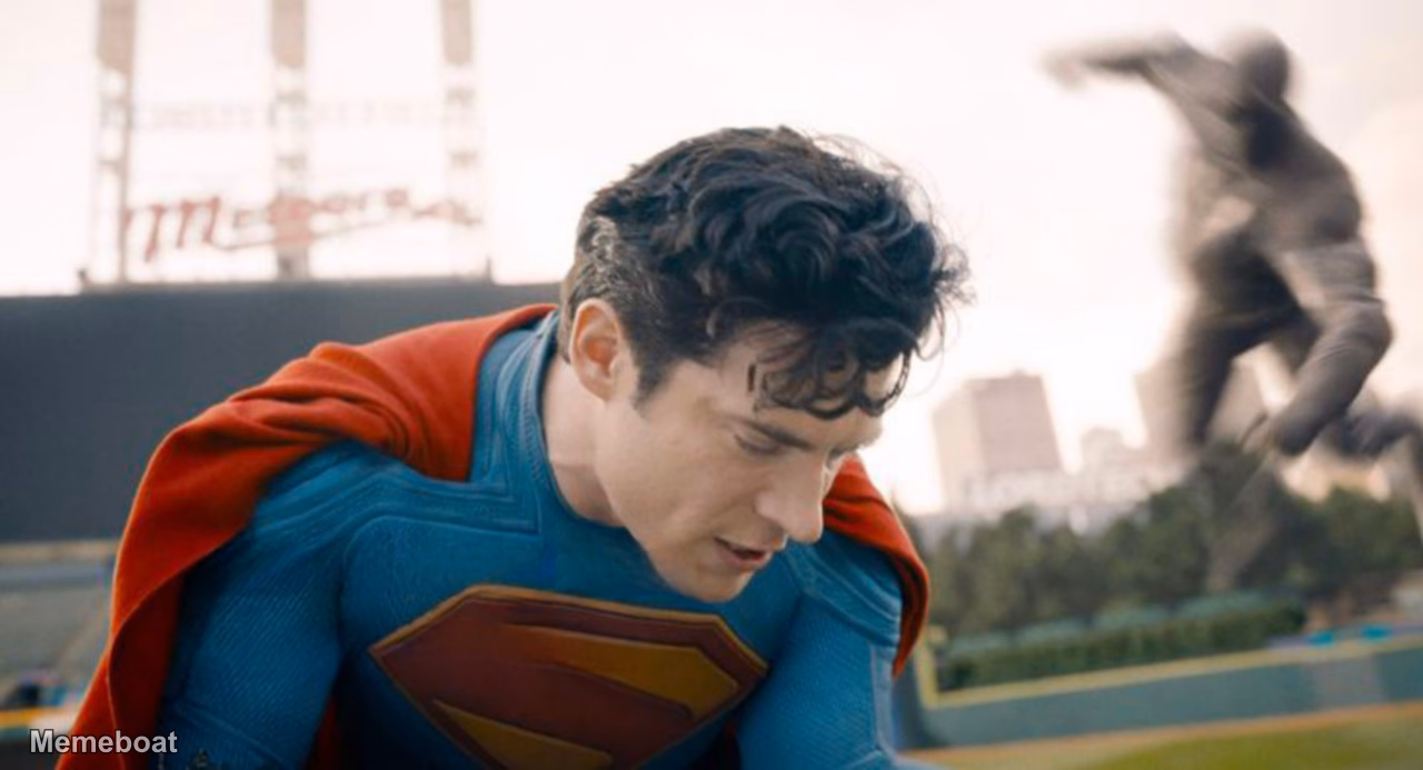 Superman Looking Down While Ultraman Attacks - meme generator image preview
