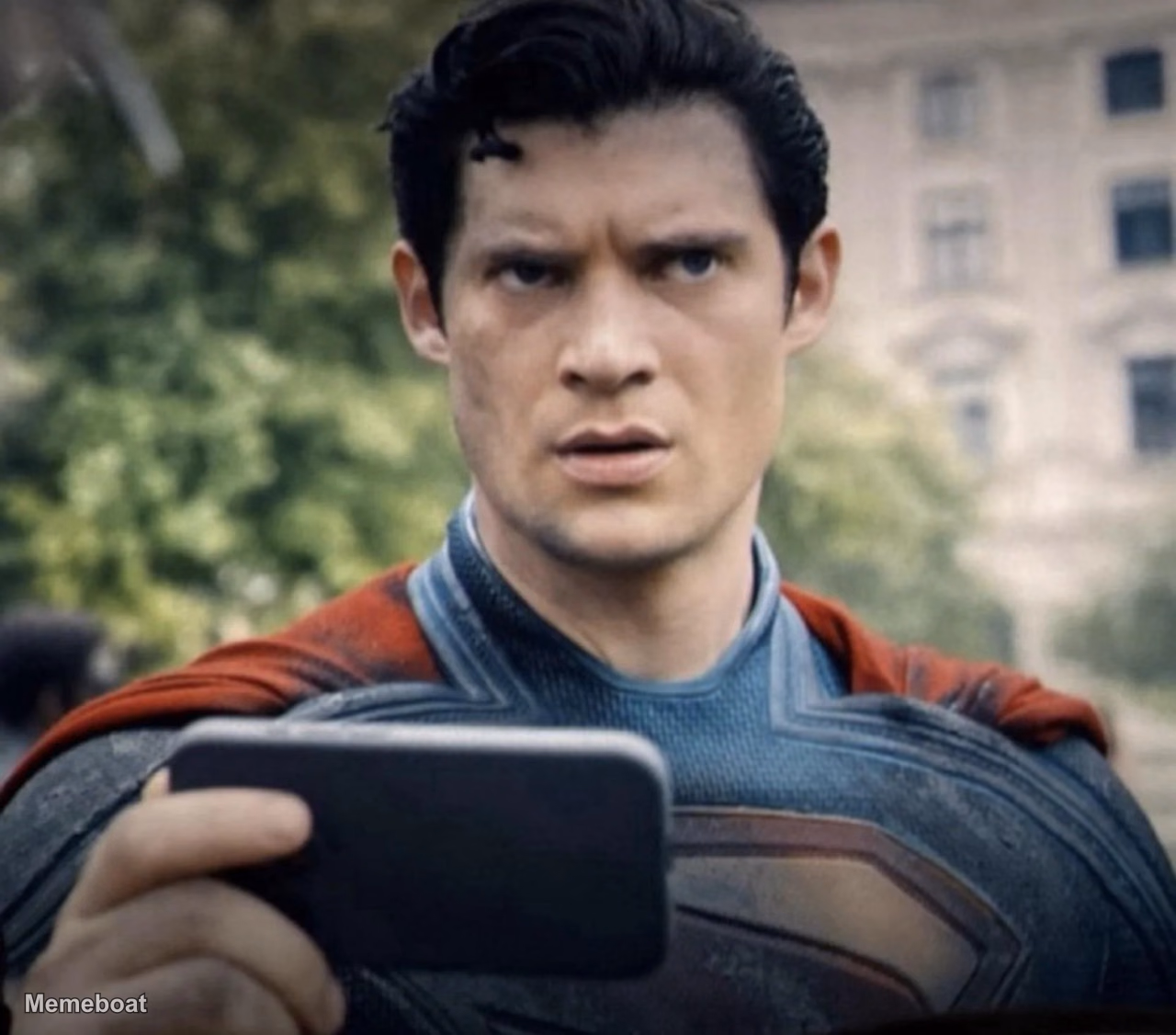 Superman's Phone Reaction - meme generator image preview
