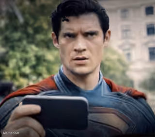 Superman's Phone Reaction