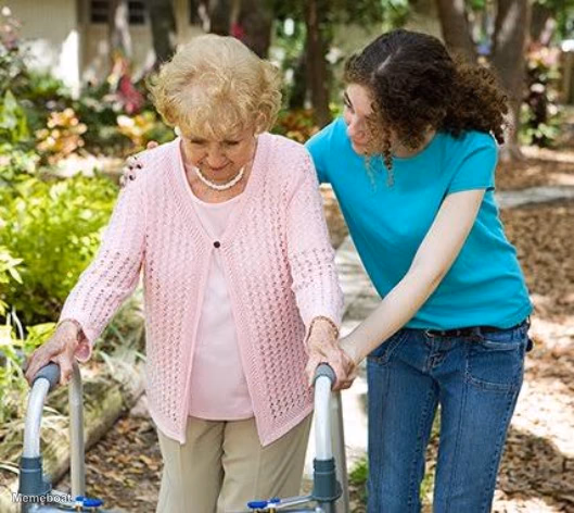 Helping Grandma Walk - meme generator image preview