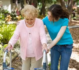 Helping Grandma Walk