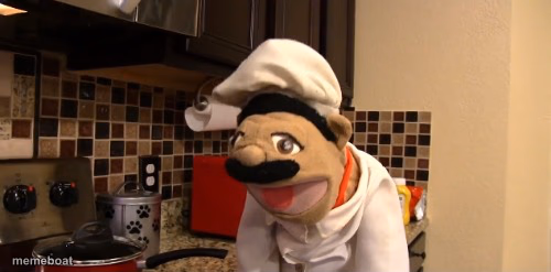Surprised chef pee pee - meme generator image preview