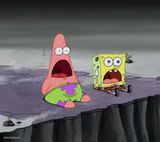 surprised SpongeBob and Patrick