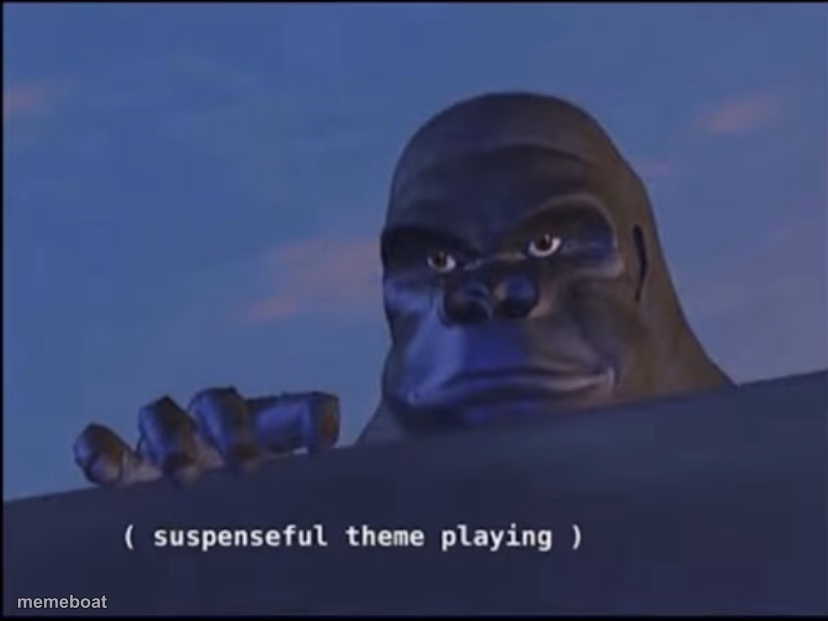 Suspenseful theme playing - meme generator image preview