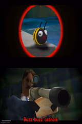 Swagmaster69 attempting to shoot a bee