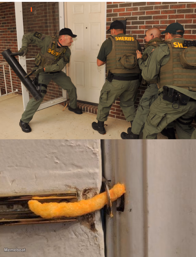 SWAT cheeto lock - meme generator image preview