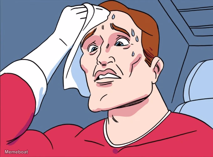 Sweating Guy - meme generator image preview