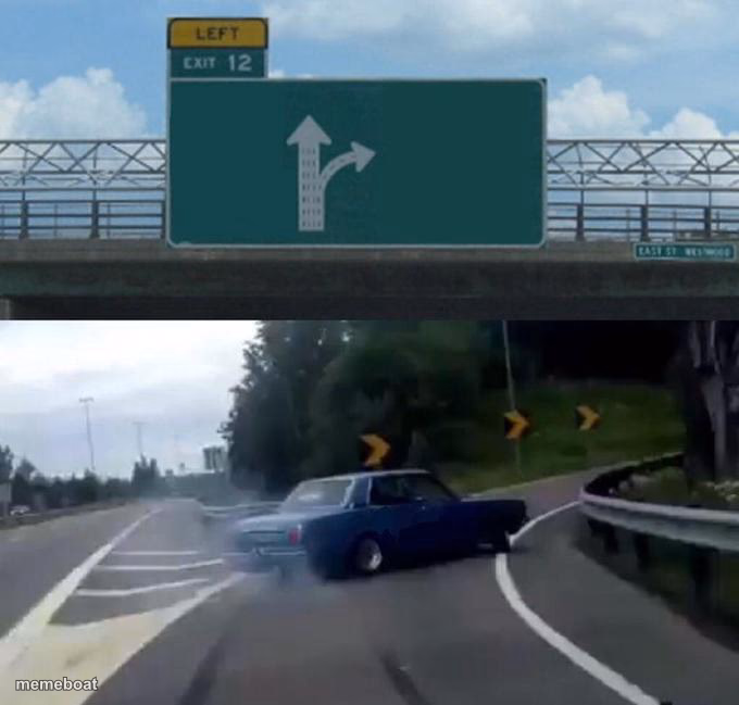 Swerving Car - meme generator image preview