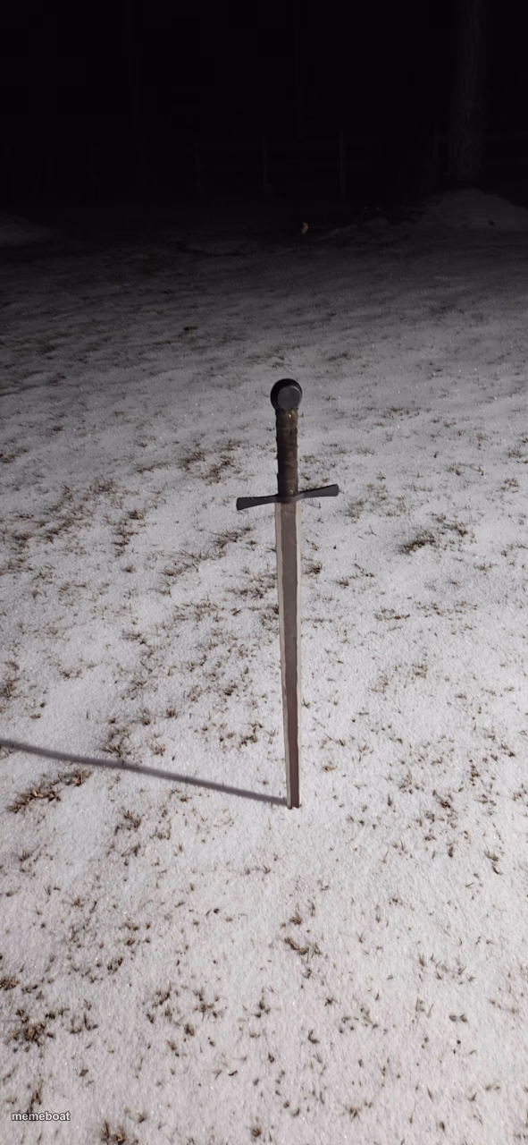 Sword in the snow - meme generator image preview