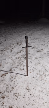 Sword in the snow