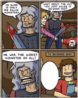 Swords only kill monsters