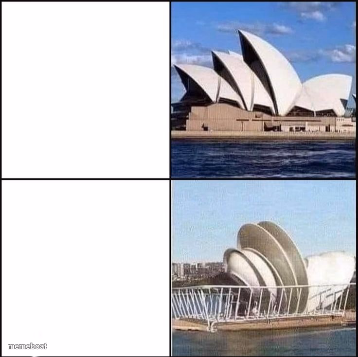 Sydney Opera House vs Dishes - meme generator image preview