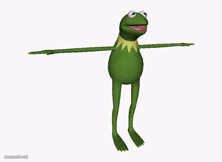 T Pose Kermit - meme generator image preview