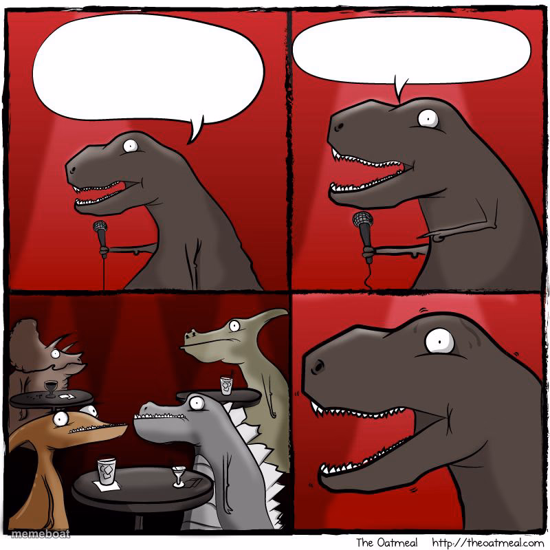 t Rex stand up - meme generator image preview