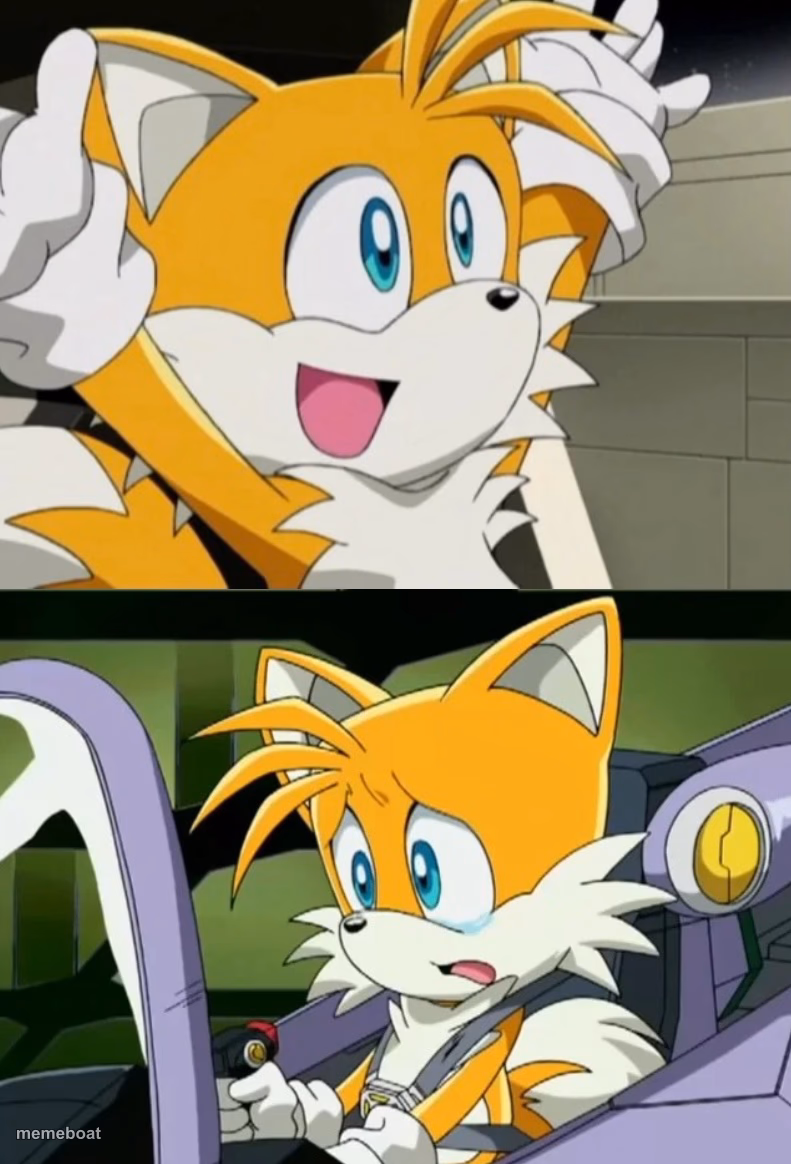 Tails happy vs sad - meme generator image preview