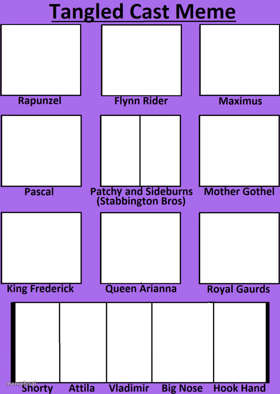Tangled cast - meme generator image preview