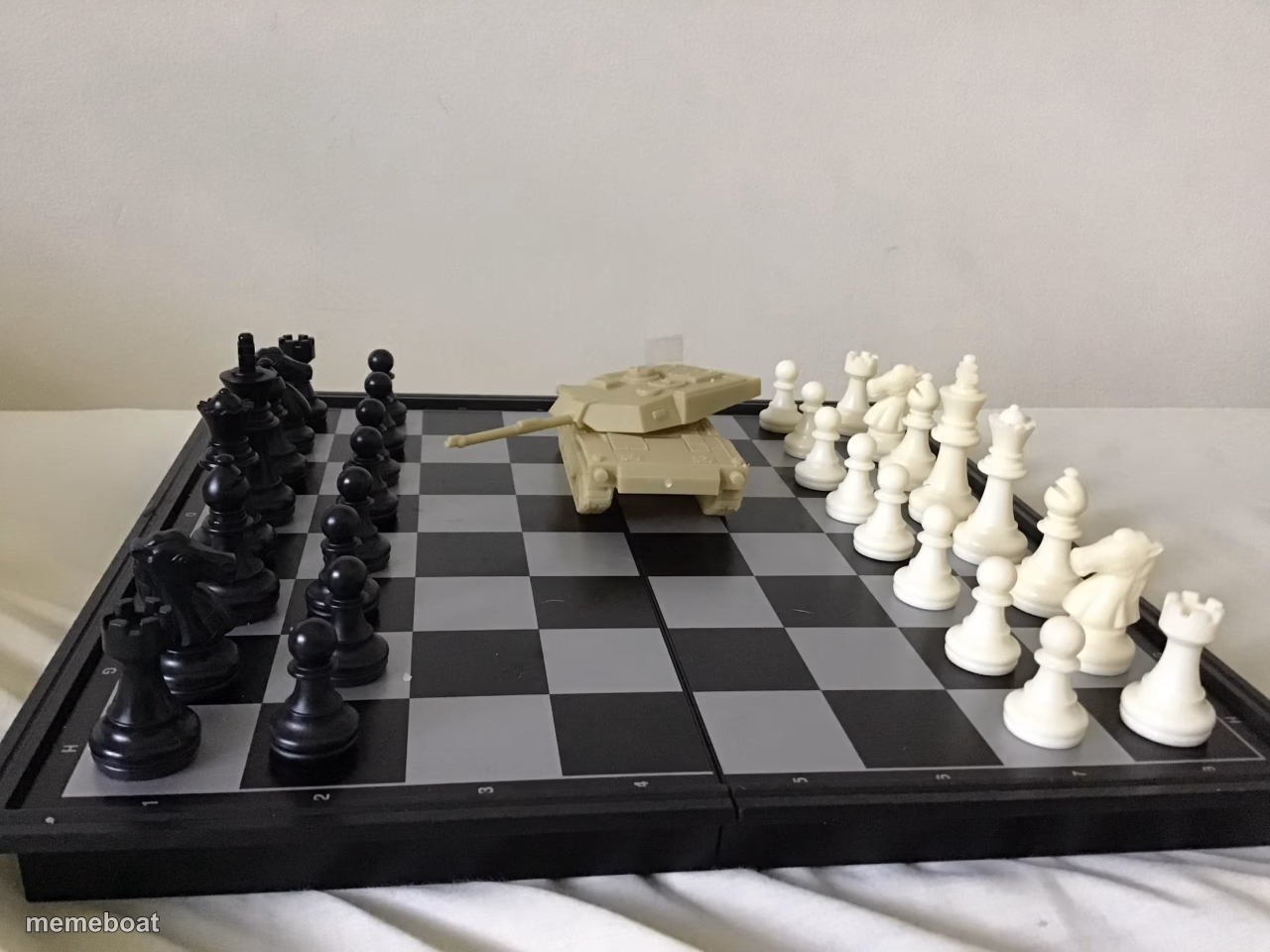 Tank on chess board - meme generator image preview