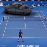 Tank vs Tennis Player