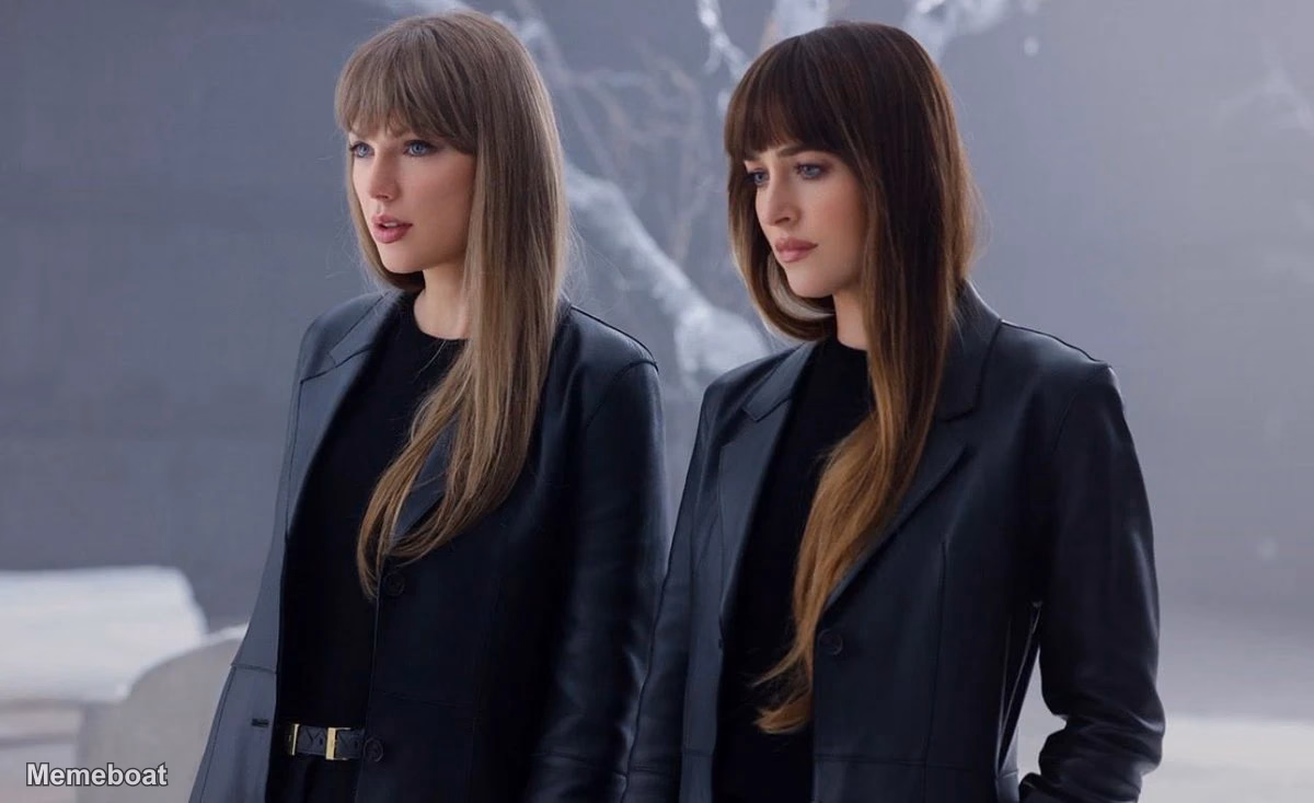 Taylor Swift and Dakota Johnson in “Patient Zero” - meme generator image preview